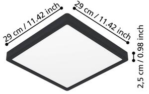 Eglo 901304-LED Таванно осветително тяло FUEVA LED/13W/230V 2700/4000/6500K 29x29cm черно