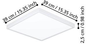 Eglo 901314-LED Плафон FUEVA LED/17,5W/230V 2700/4000/6500K 39x39 cm бял