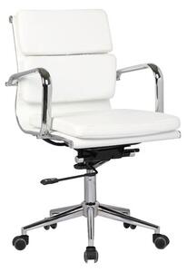 Low Back Armchair White Pu