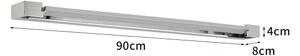 Brilagi-LED Осветено огледало за баня AQUA LINE LED/24W/230V 90 см IP44 гланцов хром