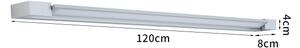 Brilagi-LED Огледала за баня с LED осветление AQUA LINE LED/36W/230V 120 см IP44 матов хром