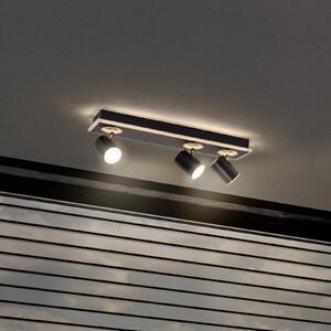 LEDVANCE LED прожектор за таван Mars, 4 светлини, 3 точки, черен, Черен, Дневна/трапезария, Метал