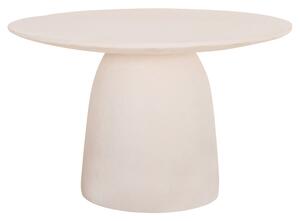 Кръгла трапезна маса SEPPO фибро цимент бяла Ф119.5x75.5см