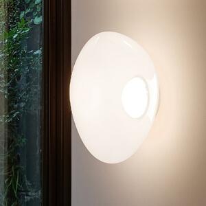 Tom Dixon LED стенна лампа Melt, Ø 50 cm, опал/златист, Затъмняване, Злато / месинг, Дневна/трапезария, Пластмаса, Дизайн