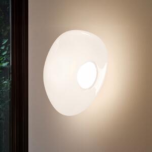 Tom Dixon LED стенна лампа Melt, Ø 50 cm, опал/хромиран, Затъмняване, Металик, Дневна/трапезария, Пластмаса, Дизайн
