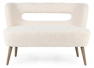 Кремав диван от изкуствен косъм 115 cm Cortina – Bizzotto