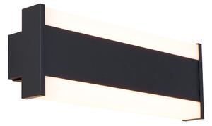 Модерна стенна лампа черна 30 см вкл. LED CCT IP54 - Vanya
