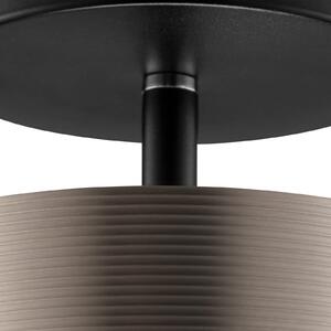 Brilliant LED осветително тяло за таван Axion, черно/кафяво, Ø 15 см, Memory, CCT, Затъмняване, Кафяв / ръждив, Дневна/трапезария, Пластмаса, Модерен
