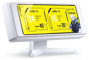 Дисплей за компютърна кутия Jonsbo DS339, 3.39" 376x960 60Hz IPS екран, USB, бял