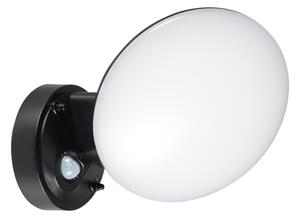 LED външен стенен осветител със сензор OLAF, LED/10W/230V, IP44, черен