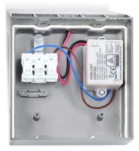 Brilagi - LED външно стенно осветително тяло RIANO LED/8W/230V, сребристо, IP65