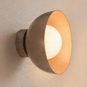 EMIBIG LIGHTING Стена лампа Bibi K1, бежова, стомана/стъкло, Ø 18 cm, Затъмняване, Бежов, Дневна/трапезария, Метал, Модерен