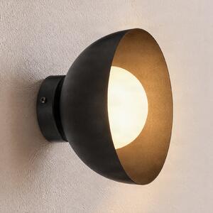 EMIBIG LIGHTING Стенна лампа Bibi K1, черна, стомана/стъкло, Ø 18 cm, Затъмняване, Черен, Дневна/трапезария, Метал, Модерен
