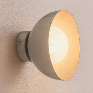 EMIBIG LIGHTING Стена лампа Bibi K1, сива, стомана/стъкло, Ø 18 cm, Затъмняване, Сив, Дневна/трапезария, Метал, Модерен