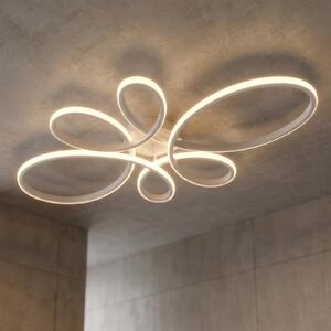 Trio Lighting Светодиодна лампа за таван Fly, матово бяла, 4000 K, 83 cm x 45 cm, Затъмняване, Бял, Дневна/трапезария, Метал, Модерен