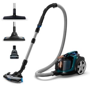 Прахосмукачка Philips PowerPro Expert FC9744/09, без торба, 650W, 2 л. капацитет на контейнера, енергиен клас А+, PowerCyclone 8 технология, зелена