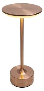 Elmark 3CCT LED настолна лампа с Touch управление, акумулаторна, регулируема бяла светлина, розово злато