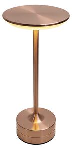 Elmark 3CCT LED настолна лампа с Touch управление, акумулаторна, регулируема бяла светлина, розово злато