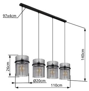 Globo 15698-4H - Пендел GORLEY 4xE27/60W/230V