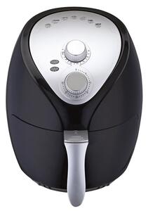 Фритюрник с горещ въздух Crown CAF-3013, 1300W, 3 л, 7 програми, До 200°C, Механичен контрол, Таймер, Черен/сив