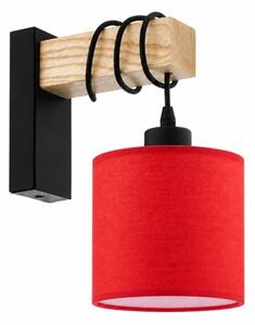 BRILAGI - Стенна лампа NUBILA 1xE27/60W/230V кафява/черна/червена