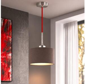 Eglo - LED полилей на кабел TUNJA 1xE27/60W/230V Ø 20 см кафяв/червен