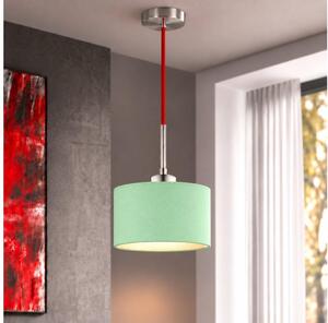 Eglo - LED полилей на кабел TUNJA 1xE27/60W/230V Ø 20 см зелен/червен