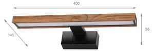 Brilagi-LED Осветление за огледало за баня WOODY MIRROR 3 в 1 LED/8W/230V 40 cm IP44 черно/дъб