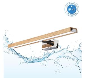 Brilagi-LED Огледално осветление за баня WOODY MIRROR 3 в 1 LED/12W/230V 60 cm IP44 хром/дъб