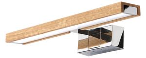 Brilagi-LED Осветление за огледало за баня WOODY MIRROR 3в1 LED/8W/230V 40 cm IP44 хром/дъб