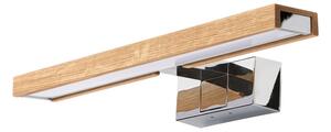 Brilagi-LED Осветление за огледало за баня WOODY MIRROR 3в1 LED/8W/230V 40 cm IP44 хром/дъб