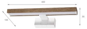 Brilagi-LED Огледално осветление за баня WOODY MIRROR 3в1 LED/8W/230V 40 cm IP44 бяло/дъб
