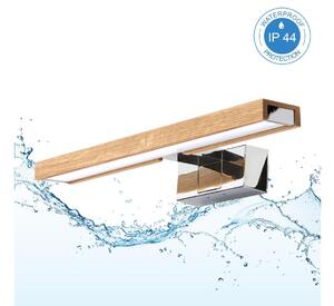 Brilagi-LED Осветление за огледало за баня WOODY MIRROR 3в1 LED/8W/230V 40 cm IP44 хром/дъб