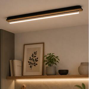 Brilagi - LED таванно осветително тяло WOODY FLAT LED/25W/230V дъб/черно