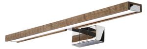 Brilagi -LED осветление за огледало за баня WOODY MIRROR 3в1 LED/12W/230V IP44 хром/дъб орех