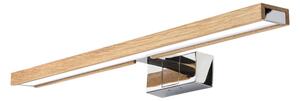 Brilagi-LED Огледално осветление за баня WOODY MIRROR 3 в 1 LED/12W/230V 60 cm IP44 хром/дъб