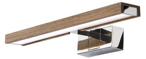 Brilagi-LED Осветление за огледало за баня WOODY MIRROR 3в1 LED/8W/230V IP44 хром/дъб орех