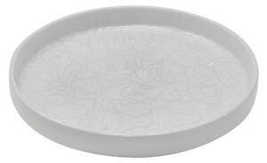 Чиния с борд SATURNIA Tiffany, 28 см, бяла