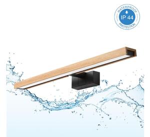 Brilagi - LED осветление за баня за огледало 3 в 1 WOODY MIRROR LED/12W/230V IP44 черно/дъб