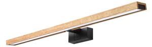 Brilagi - LED осветление за огледало за баня 3 в 1 WOODY MIRROR LED/15W/230V IP44 черно/дъб