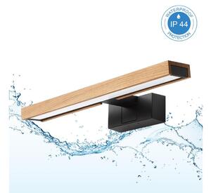 Brilagi - LED осветление за огледало за баня 3 в 1 WOODY MIRROR LED/8W/230V IP44 черно/дъб