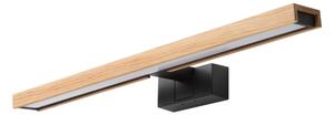 Brilagi - LED осветление за баня за огледало 3 в 1 WOODY MIRROR LED/12W/230V IP44 черно/дъб