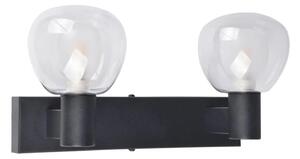 Стенно осветително тяло за баня POLA 2xG9/5W/230V IP44 черно/прозрачно