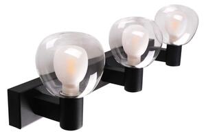 Стенно осветително тяло за баня POLA 3xG9/5W/230V IP44 черно/прозрачно