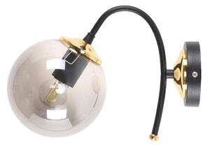 Черно-сива стенна лампа ø 15 cm Yoyo - Squid Lighting