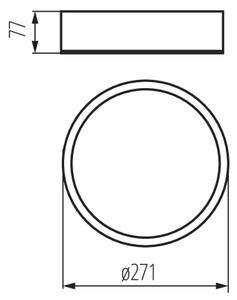 Kanlux 23120 - Плафон JASMIN 1xE27/20W/230V ø 27,5 см венге