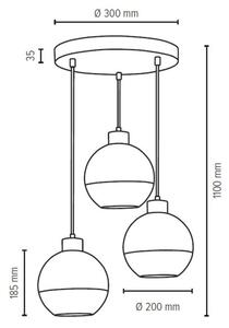 Spot-Осветление G1545 - Резервен стъклен абажур LINEA Ø 20 см