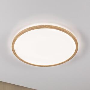 Paulmann LED панел Atria Shine, Ø42 см, дърво, IP44, 4000 K,, Дърво, кабинет / офис, Пластмаса, Модерен