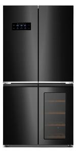 Хладилник с фризер Finlux FFD605WBL, клас E, 606 л. общ обем, свободностоящ, 265 kWh/годишно, Super Freeze, Super Cooling, черен