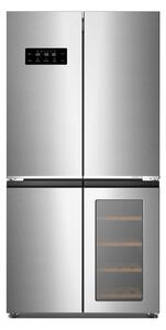 Хладилник с фризер Finlux FFD605WIX, клас E, 606 л. общ обем, свободностоящ, 265 kWh/годишно, Super Freeze, Super Cooling, инокс